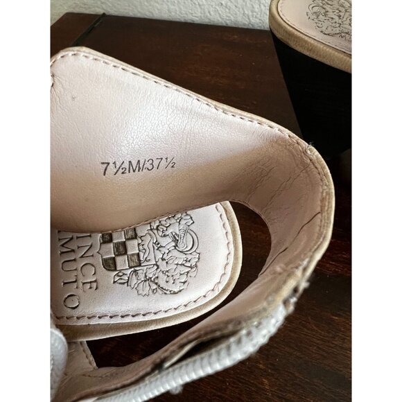 Vince Camuto VC-Eliana Strappy Sandals Women 7.5M Pink Leather Cone Heel Bootie - Picture 8 of 11